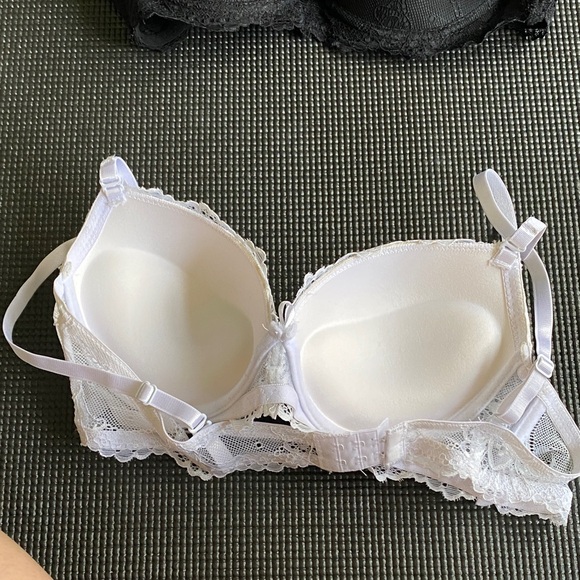 Rene Rofe Lace Bra Trio - 2x Black, Cream, White - Picture 4 of 9